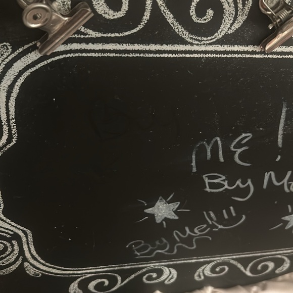 Ornate chalkboard-𝅺BLACKBOARD ..Fancy! w Note hooks/ Organizer/ - Picture 10 of 10